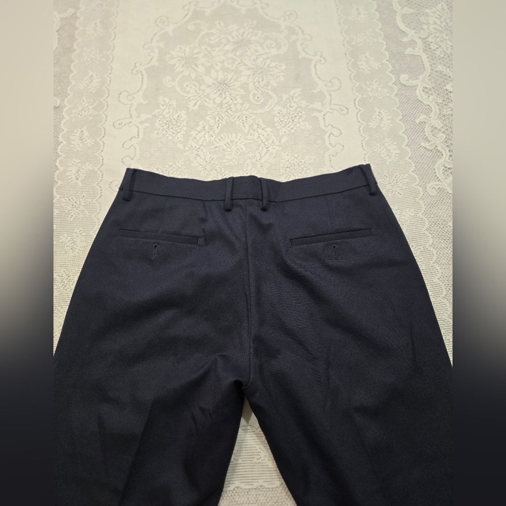 Haggar Mens Dress  Straight Slim Pants 36x30 Blue Business Causal Busines - Picture 4 of 8